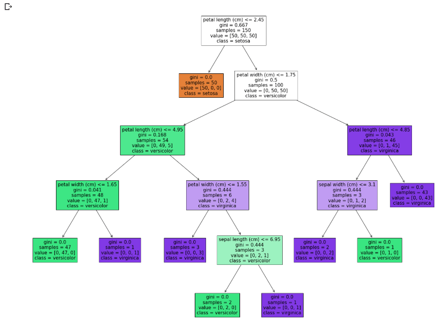 Explainability decision tree