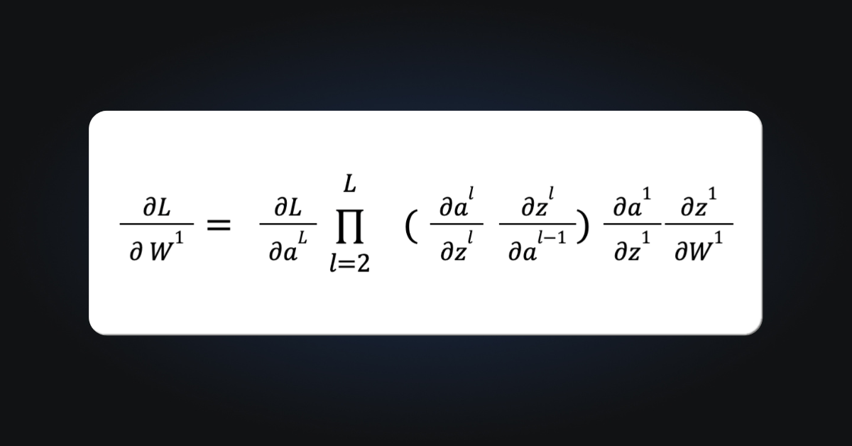 Based on the chain rule, the gradient of the loss with respect to the input layer depends on the chain of derivatives from the output layer to the input layer.