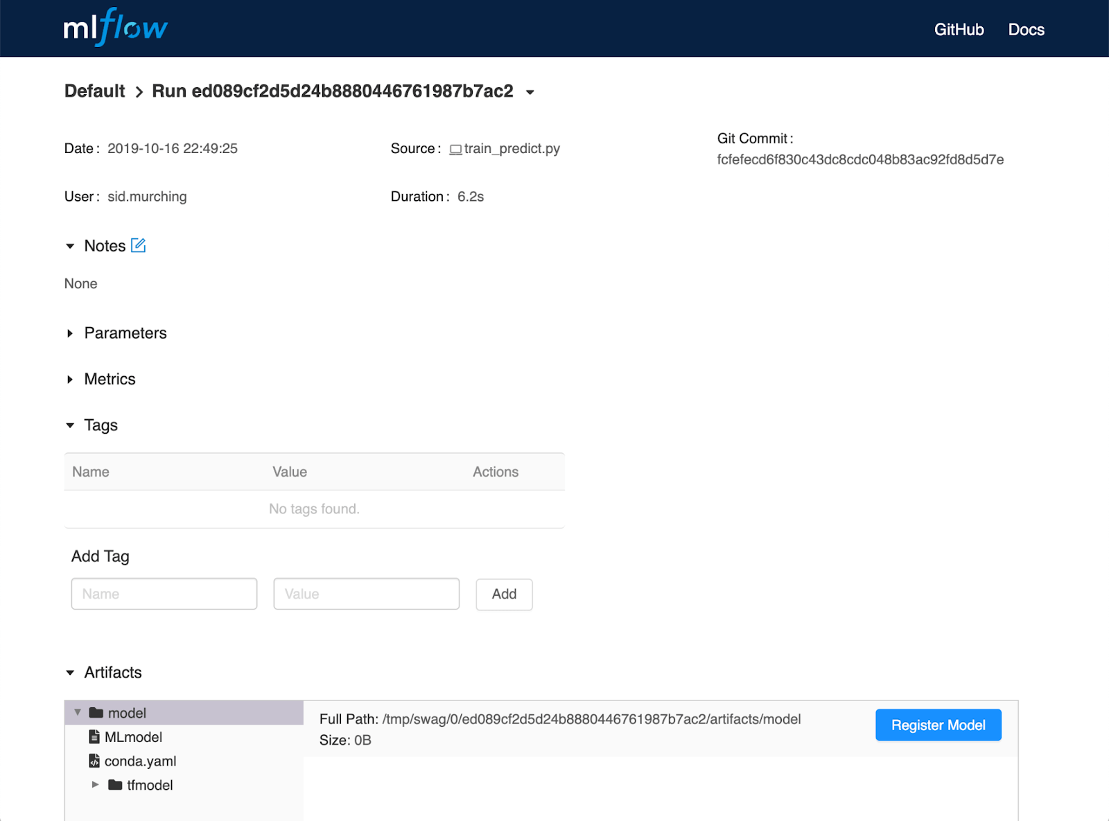 MLflow model registry - reproducibility