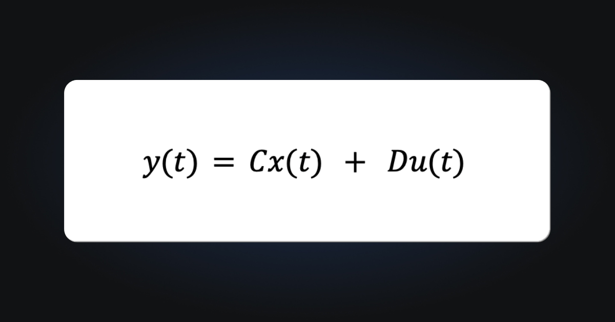 The equation for the output y(t)